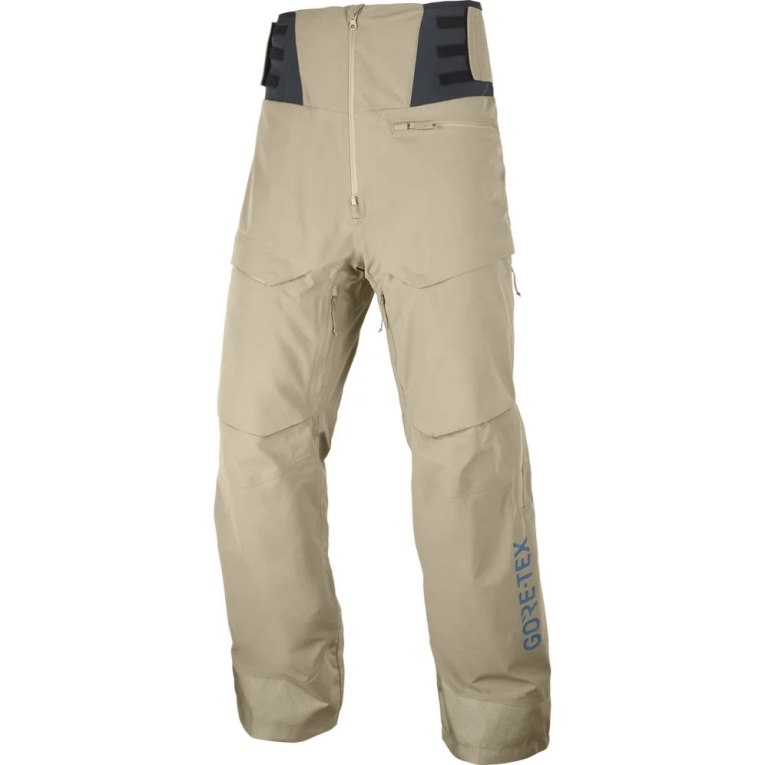 Khaki Salomon Gravity Gore Tex Men's Ski Pants | IE LW6589